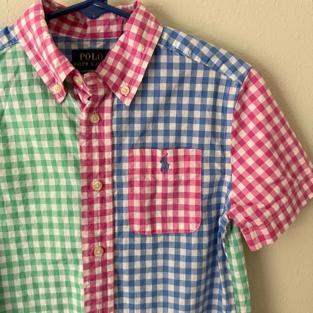 Ralph Lauren Short Sleeve Button Down Shirt Size 6